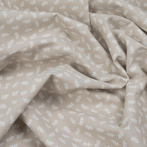 POPLIN DAINTY LEAVES SAND