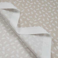 POPLIN DAINTY LEAVES SAND