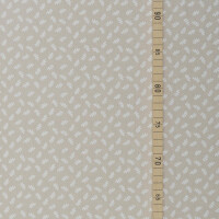 POPLIN DAINTY LEAVES SAND