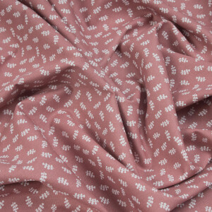 POPLIN DAINTY LEAVES DUSTY PURPLE