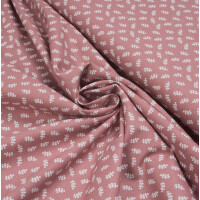 POPLIN DAINTY LEAVES DUSTY PURPLE