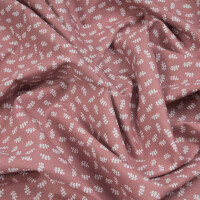 POPLIN DAINTY LEAVES DUSTY PURPLE