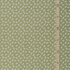 POPLIN DAINTY LEAVES GREEN
