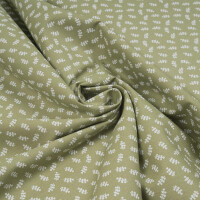 POPLIN DAINTY LEAVES GREEN