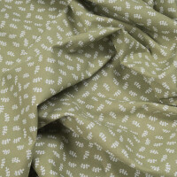 POPLIN DAINTY LEAVES GREEN