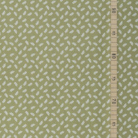 POPLIN DAINTY LEAVES GREEN