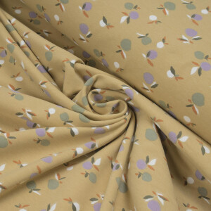 JERSEY ABSTRACT PEACHES HAZY YELLOW