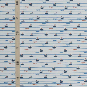 JERSEY BOAT AND STRIPES WHITE
