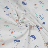 POPLIN SEA TIME WHITE