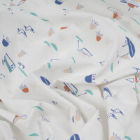 POPLIN SEA TIME WHITE