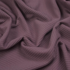 KNITTED WAFFLE JERSEY DARK MAUVE