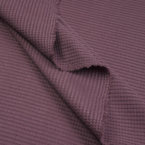 KNITTED WAFFLE JERSEY DARK MAUVE