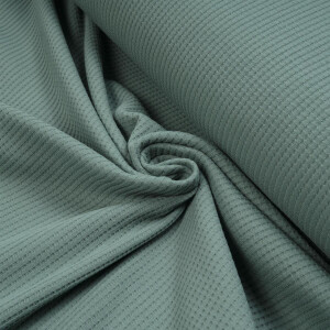 KNITTED WAFFLE JERSEY DUSTY MINT