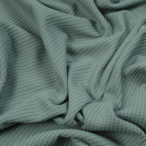 KNITTED WAFFLE JERSEY DUSTY MINT