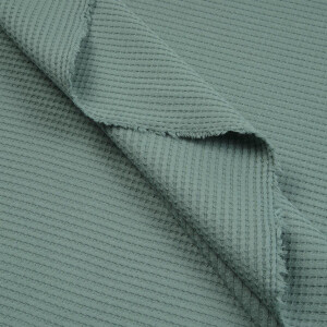 KNITTED WAFFLE JERSEY DUSTY MINT