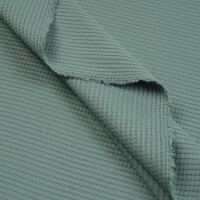 KNITTED WAFFLE JERSEY DUSTY MINT