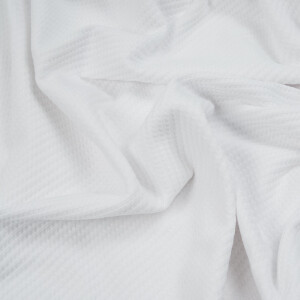 KNITTED WAFFLE JERSEY CRYSTAL WHITE