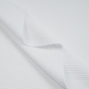 KNITTED WAFFLE JERSEY CRYSTAL WHITE