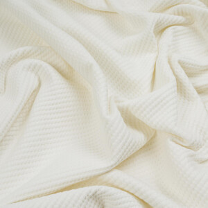 KNITTED WAFFLE JERSEY ECRU