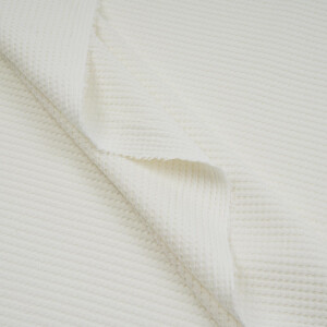 KNITTED WAFFLE JERSEY ECRU