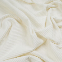 KNITTED WAFFLE JERSEY ECRU