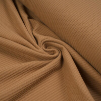 KNITTED WAFFLE JERSEY CARAMEL