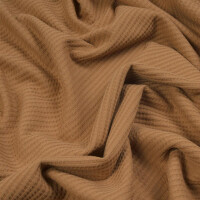 KNITTED WAFFLE JERSEY CARAMEL