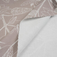 CANVAS BIG FLOWERS TAUPE