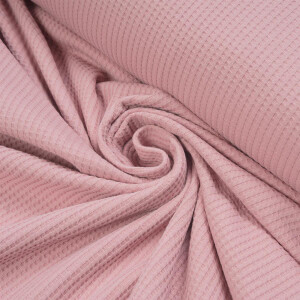 KNITTED WAFFLE JERSEY SOFT ROSE