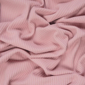 KNITTED WAFFLE JERSEY SOFT ROSE