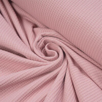 KNITTED WAFFLE JERSEY SOFT ROSE
