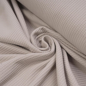 KNITTED WAFFLE JERSEY PEARL SAND