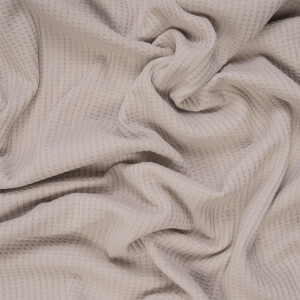 KNITTED WAFFLE JERSEY PEARL SAND