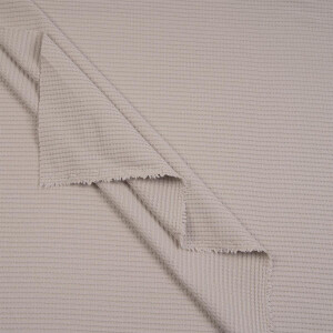 KNITTED WAFFLE JERSEY PEARL SAND