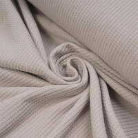 KNITTED WAFFLE JERSEY PEARL SAND