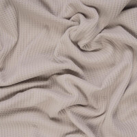 KNITTED WAFFLE JERSEY PEARL SAND