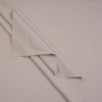 KNITTED WAFFLE JERSEY PEARL SAND