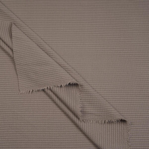 KNITTED WAFFLE JERSEY TAUPE
