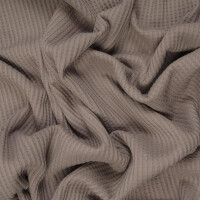 KNITTED WAFFLE JERSEY TAUPE