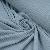 KNITTED WAFFLE JERSEY SOFT BLUE