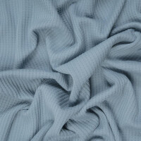 KNITTED WAFFLE JERSEY SOFT BLUE