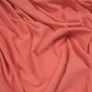 ORGANIC FRENCH TERRY BASIC BRIGHT CORAL