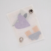 IRON ON PATCH SET HEART, TWIG, CLOUD, RAINBOW LAVENDER (4pcs.)