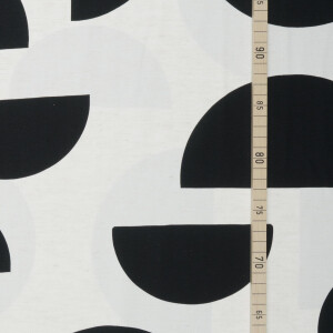 VISCOSE/LINEN NOIL CIRCLE CIRCUS BLACK