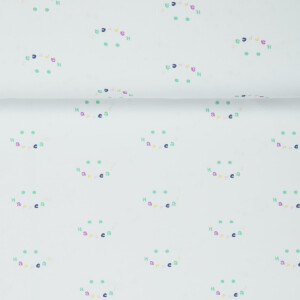 1 m ORGANIC JERSEY HAPPEAS SMILEY WHITE