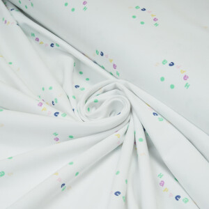 1 m ORGANIC JERSEY HAPPEAS SMILEY WHITE