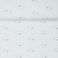 1 m ORGANIC JERSEY HAPPEAS SMILEY WHITE