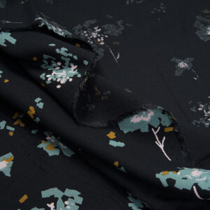 VISCOSE CREPE OCELLA BLACK LIQUORICE