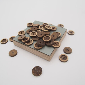 COCONUT BUTTON FRAME BUTTON DARK BROWN 19 mm