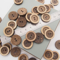 COCONUT BUTTON FRAME BUTTON DARK BROWN 19 mm